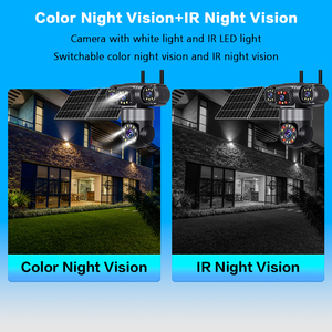 Caméra solaire 4G WISHOPE 8MP à 4 objectifs, caméra de sécurité extérieure, vision <span class=keywords><strong>nocturne</strong></span>, détection de mouvement, caméra CCTV de <span class=keywords><strong>jardin</strong></span> - Product Image 6