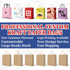 Sacs en papier kraft personnalisés pour le <span class=keywords><strong>pain</strong></span>, les pâtisseries et les commandes à emporter <span class=keywords><strong>de</strong></span> boulangerie, avec logo <span class=keywords><strong>de</strong></span> restaurant et poignée <span class=keywords><strong>de</strong></span> transport - Product Image 5
