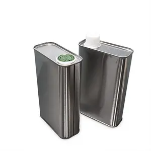 Food Grade Empty Metal Olive Oil Can 250ml Stainless Steel Olive Oil Tin Oil Tin Can Packaging Square Tin Can