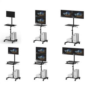 Carrito de TV Móvil de Acero para Configuración de Transmisión en Vivo de YouTube - Product Image 1