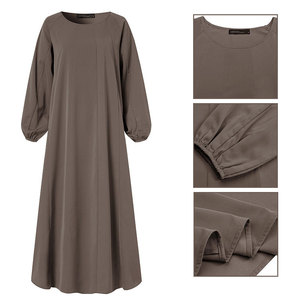 Mới qua biên giới mùa thu văn hóa giải trí của phụ nữ dài tay Vòng cổ rắn màu váy cộng với kích thước ăn mặc dân tộc quần áo - Product Image 2