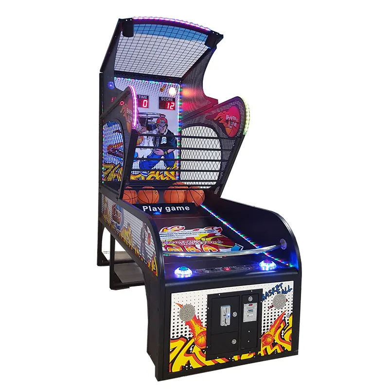 Indoor Arcade Hoops Cabinet Basketball Game/Extreme Hoops Basketball Arcade Game Machine With 2 Player