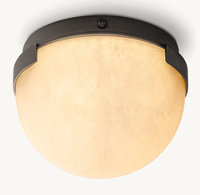 Plafonnier en albâtre de Style contemporain de luxe nordique marbre naturel LED lampe montée en surface chambre salon laiton