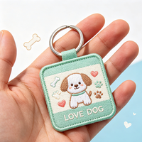 Gantungan Kunci Anime Bordir Custom Carabiner Baja Tahan Karat untuk Koleksi Hadiah Langsung dari Pabrik Gantungan Kunci Bordir