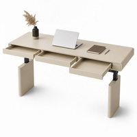 Bureau Minimaliste en Bois Massif Réglable en Hauteur Personnalisable Ergonomique Écologique Moderne pour Bureau à Domicile