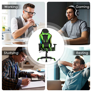 Échantillon Gratuit Nouveau Design Chaises de Gaming RGB Chaise de Bureau <span class=keywords><strong>Gamer</strong></span> Haute Qualité <span class=keywords><strong>avec</strong></span> LED - Product Image 3
