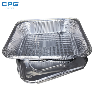 Barquette en aluminium robuste de 1300 ml, rectangulaire, pour rôtir, préparer des repas, récipient jetable en aluminium - Product Image 1