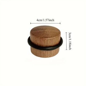 Cilindro tope de puerta de madera, color haya y nogal, montaje en suelo, diseño minimalista para uso doméstico, puertas de madera maciza, anticolisión - Product Image 3