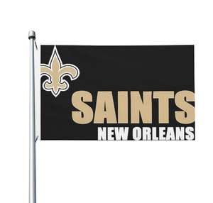 Drapeau de maison durable pour l'extérieur New <span class=keywords><strong>Orleans</strong></span> Saints 3 x 5 avec œillets, bannière de drapeau d'équipe sportive, décoration murale intérieure - Product Image 1