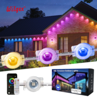 Luces Inteligentes Permanentes para Aleros Exteriores, Cambio de Color RGB, Impermeables IP67, Control Dual por Aplicación y Control Remoto, Sincronización con Música, Garantía de 5 Años