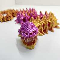 Vashine Figurine de dragon articulé imprimé en 3D, squelette flexible, pour décoration de bureau et cadeau