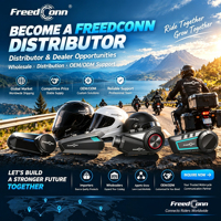 Système d'intercom pour casque FreedConn T-COM V8 MESH, batterie 1500 mAh, étanche IP65, casque Bluetooth pour moto, appairage multi-marques