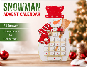 Custom Wooden Snowman Advent <b>Calendar</b> 24 Drawers Refillable Christmas Countdown Tabletop Decoration Wholesale Supplier - Product Image 6