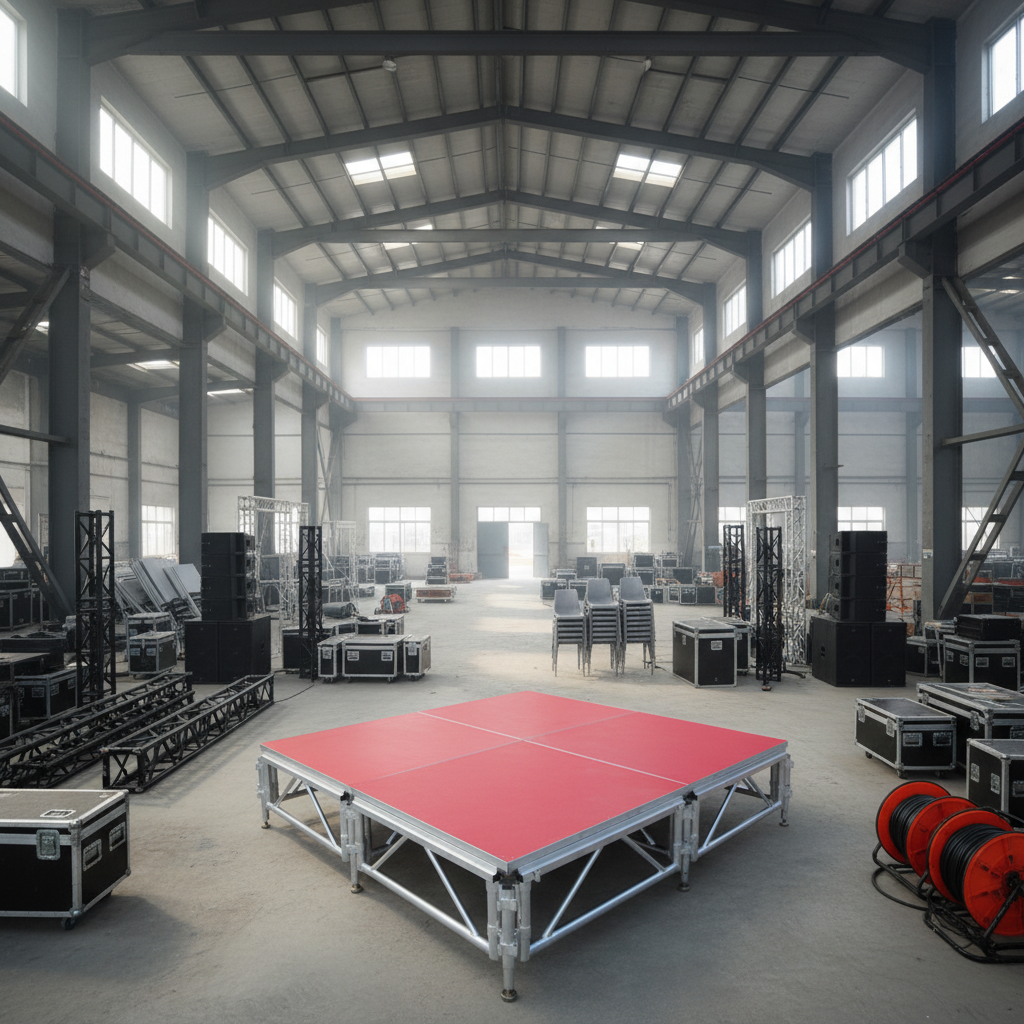 4*4ft 4*8ft Square Stage Equipment System Portable Aluminium DJ Light Stage Platform for Outdoor Events Shows & Activities