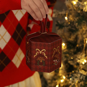 2025 Chất lượng cao sang trọng giáng sinh trang trí hộp giấy Dây đeo bằng da bao bì kẹo di động cho Đảng ủng hộ và gói quà - Product Image 6