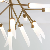 Plafonnier à suspension décoratif pour mariage, salon, villa, lumière dorée, atmosphère créative
