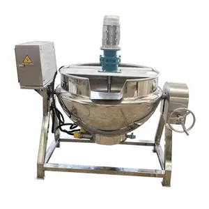 Food industry automatic planetary stirring electric oil jacketed kettle 500 liters with mixer