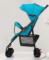 Poussette de Voyage Pratique Pliage à une Main avec Options de Tissu pour Bébé Assis ou Allongé Construction Métallique Durable