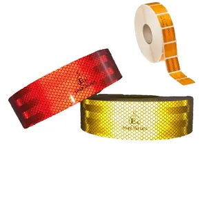 Self Adhesive Reflective Sticker 5.08CMX50M Approval Reflective Tape For Truck PMMA 7 Year