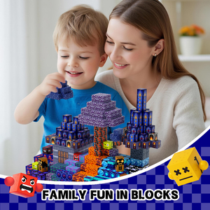 Mine World Craft Blocs de construction magnétiques carrés et bâtonnets magnétiques pour enfants, jouets, matériaux de construction magnétiques, blocs magnétiques - Product Image 6