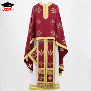 Chasuble de Pastor de Alta Calidad, Diseño Personalizable, Hecha a Mano, de Poliéster Mate, para Mujer, Vestimenta Religiosa Católica <span class=keywords><strong>Cristiana</strong></span>, Dorada - Product Image 1