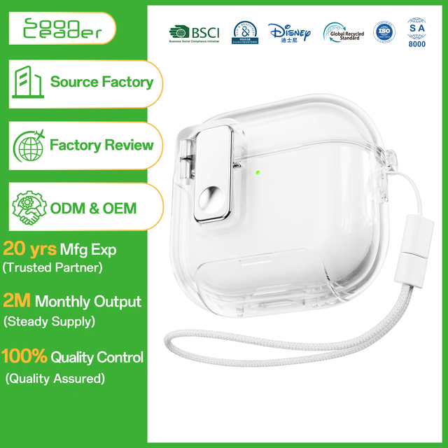 Transparent TPU Lockable Earphone Case for Apple for AirPods Pro 2 Full Protection for AirPods 4