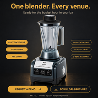 Blender commercial 1600W, robuste, professionnel, pour smoothies, avec lame en acier inoxydable 420, pot de 1,7L, pour bar, hôtel, restaurant