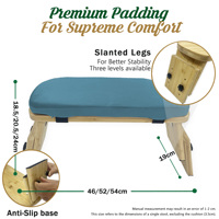 Banc de méditation ergonomique pliable à 3 hauteurs réglables, en bois durable, parfait pour la méditation, le yoga, la prière, le tabouret, le banc