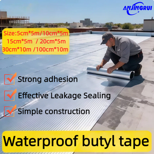 Ruban d'étanchéité butyle auto-<span class=keywords><strong>adhésif</strong></span> premium avec feuille d'aluminium pour la réparation des fuites <span class=keywords><strong>de</strong></span> toiture, des gouttières et des joints <span class=keywords><strong>de</strong></span> fenêtres - Product Image 1