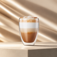 Tasse à café en verre à double paroi en forme d'œuf de 250 ml et 350 ml, tasse à eau isolée, verrerie en borosilicate transparente pour la maison, le café, le bureau