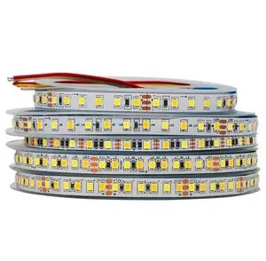 แถบไฟ LED SMD 2835 120 240 LED 60D ริบบิ้นไฟ LED ยืดหยุ่น12V 24V 5V อบอุ่นเย็นสีขาวสีเหลืองสีชมพูสีแดงสีฟ้า