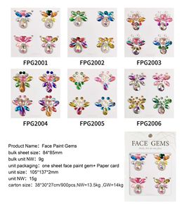 Strass Scintillants et Éclatants pour le Visage, Tatouages de Maquillage Éblouissants pour Célébrations Festives, Spectacles Scéniques - Product Image 4