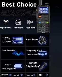 Baofeng Bf Uv-5rhトランシーバー、長距離10Wハムラジオ999CHトランシーバーUV5R HFトランシーバー双方向ラジオを更新 - Product Image 4