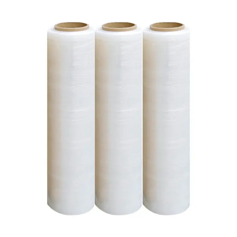 Clear Strech Plastic Ldpe PE Packaging Film Roll Pallet Wrapping Machine Lldpe Hand Packing Pallet Wrap Stretch Film