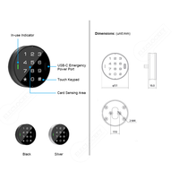 Aplicación TTlock Smart Electronic RFID Card Reader Locker Keyless Cabinet Smart Lock Pantalla táctil Teclado digital para sauna Oficina