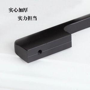 Modern Minimalist Aluminum Alloy Cabinet Handles <b>Black</b> Kitchen Wardrobe Drawer <b>Door</b> Handle American Style Extended - Product Image 4