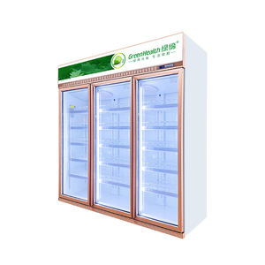 Ventilateur de refroidissement 3 4 portes refroidisseur de bouteille vertical commercial réfrigérateur à porte en verre - Product Image 2