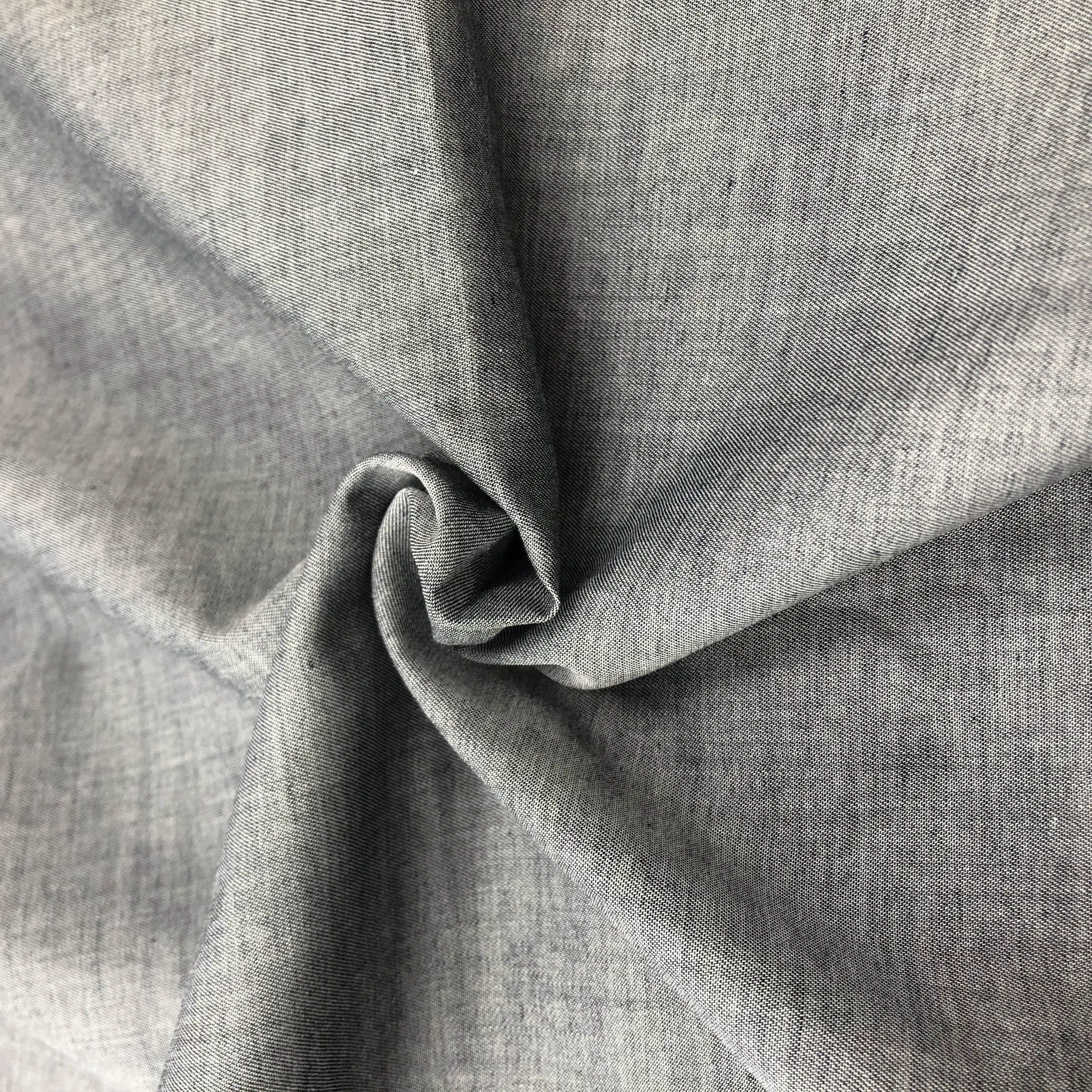 Chất Lượng Cao Cotton Dệt Vải Retro Sợi Nhuộm Chambray Sofa Quilt Bìa Vải Quần Áo Áo Sơ Mi Vải