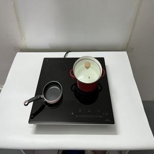 Placa de Cocina Eléctrica Empotrable de 3 Quemadores, 220V, Superficie Lisa, con Temporizador y Seguridad para Niños - Product Image 2