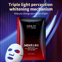 Produits de soins de la peau pour hommes de marque privée OEM-Certification CFDA Masque blanchissant pour hommes avec masque en feuille de niacinamide alpha arbutine