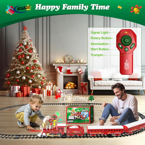 <span class=keywords><strong>Jouets</strong></span> de <span class=keywords><strong>train</strong></span> télécommandés pour enfants, fumée, lumières et sons, ensembles de trains de Noël pour autour de l'arbre, jouet de <span class=keywords><strong>train</strong></span> de Noël - Product Image 4