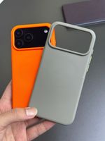 Étui BQC Premium pour femmes, transparent orange, pour 17 & Pro, avec support magnétique, antichoc, TPU+PC, coque rigide avec protection d'écran