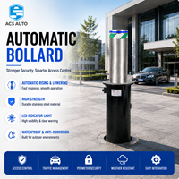 ACS AUTO Borne de stationnement hydraulique automatique rétractable en acier inoxydable 304 pour la sécurité des voitures et les allées résidentielles