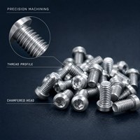 Fabricant de fixations non standard sur mesure CNC, vis pliantes à tête chanfreinée Torx en acier métrique M2.5, filetage standard, finition brute