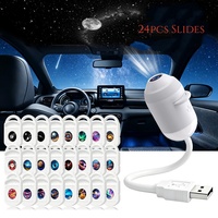 Mini lampe USB ciel étoilé galaxie 360° °   Lampe de projection rotative HD pour plafond, chambre à coucher, toit de voiture, chambre d'enfant