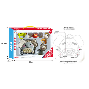 Juego <span class=keywords><strong>de</strong></span> Sonajero y Piano <span class=keywords><strong>de</strong></span> Elefante para Bebés, Juguetes Musicales para la Dentición con Luz y Sonido, Juguete Educativo Temprano para Bebés <span class=keywords><strong>de</strong></span> 18 Meses en Adelante - Product Image 2
