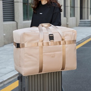 Travel Carry On Bag Foldable <b>Luggage</b> Organizer Gray Unisex Trip Use <b>Soft</b> Handle - Product Image 4