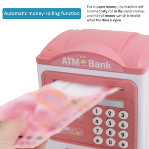 Hucha electrónica con contraseña para cajero automático, caja de dinero en efectivo, ahorro de monedas, cajero automático, caja fuerte, papel de desplazamiento automático, billete de regalo, Banco de dinero - Product Image 3