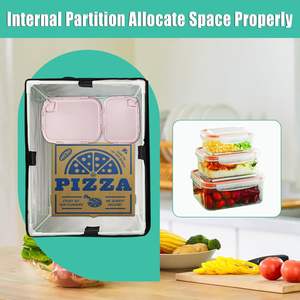 Commercial Neoprene Insulated Pizza <b>Food</b> Delivery Basket 12" Pizza <b>Food</b> Warmer Reusable <b>Warming</b> 24L Waterproof Eco-Friendly - Product Image 6