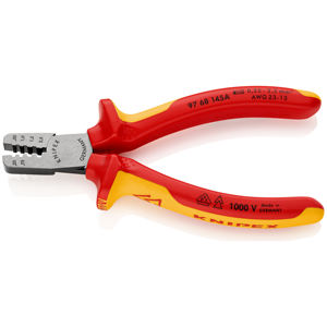 KNIPEX 97 68 145 A เครื่องมือจีบสำหรับปลอกหุ้มฉนวน (เฟอร์รูล) พร้อมด้ามจับหลายส่วนประกอบ ผ่านการทดสอบ VDE - Product Image 2